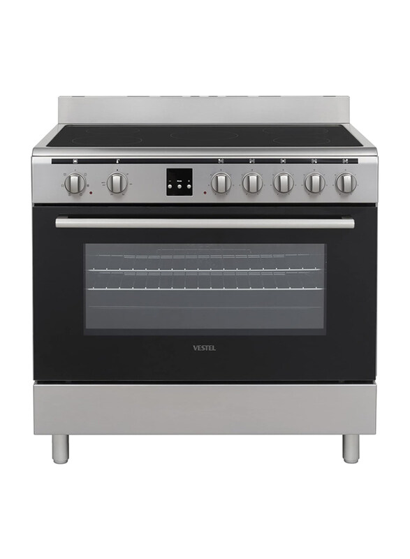 

Vestel 5 Burners Gas Cooker with Oven & Grill, F96MV05X, Silver