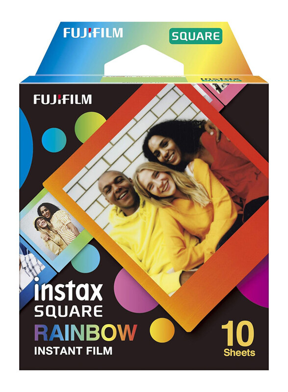 

Fujifilm Instax Square Rainbow Film for Fujifilm Instax SQ40/SQ1/Link Square, Multicolour