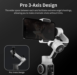 Zhiyun Smooth 5S Combo 3-Axis Handheld Gimbal Stabilizer for Smartphone, White/Black