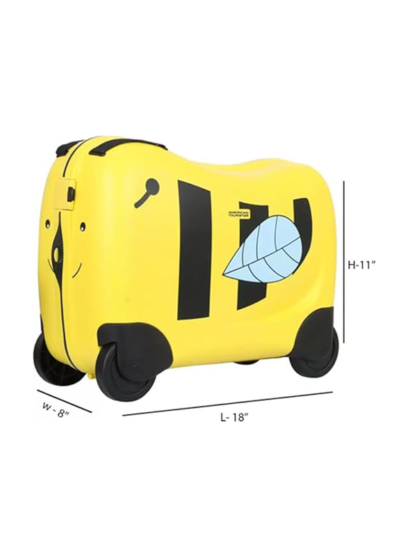 American Tourister Skittle Nxt Yellow Bee Carry-On Kids Luggage with Wheels, Yellow