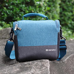 Benro Free Shoot Camera Shoulder Bag & Camera Case for Sony Canon Nikon Camera & Lenses, FSS20BLU, Blue