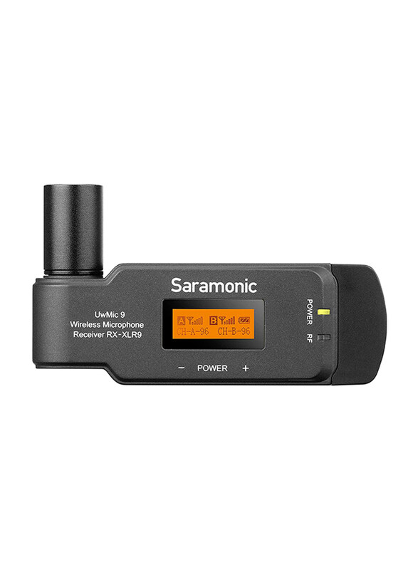 

Saramonic UWMIC9 RX-XLR9 Compact Dual-channel Xlr Plug-in Uhf Wireless Receiver for Professional Video, Dslr & Mirrorless Cameras, Black