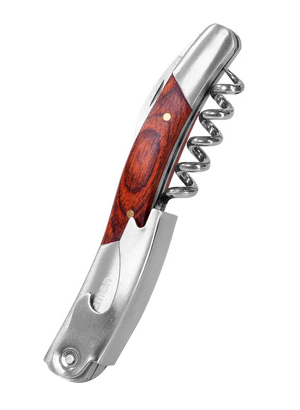 

Fissman 11 cm Stainless Steel Waiter's Corkscrew, Silver/Brown