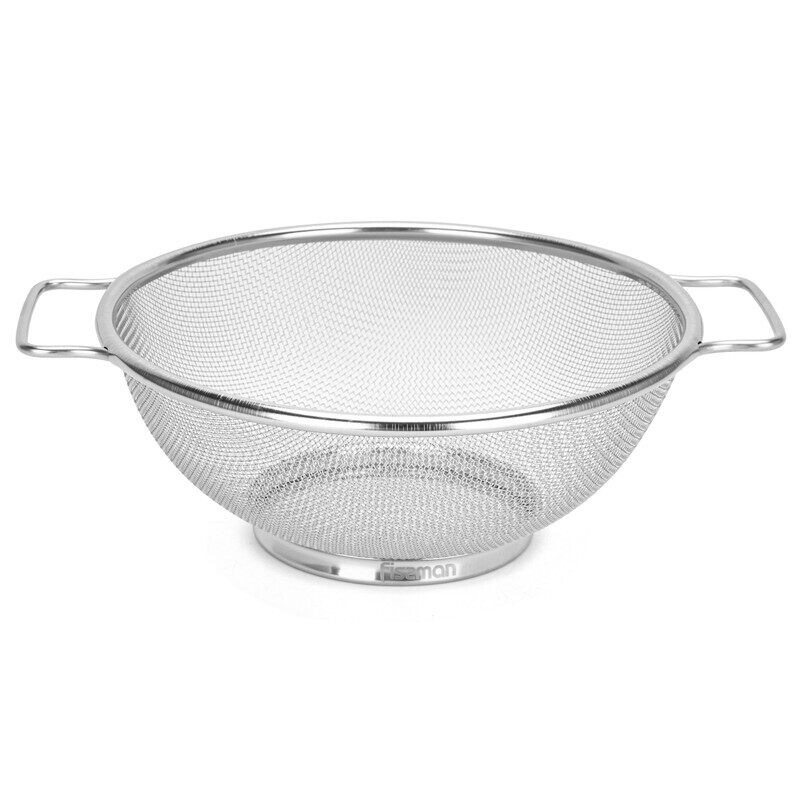 

Fissman 20cm Stainless Steel Round Stainer with Handle, Silver