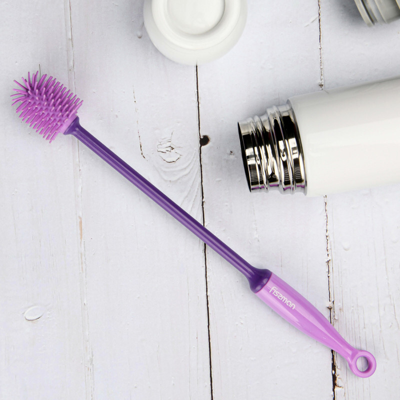 Fissman Silicone Bottle Cleaning Brush, Violet