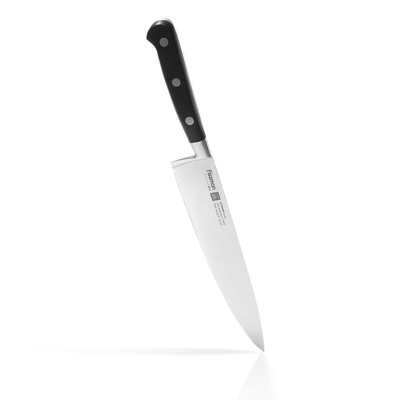 

Fissman 8-inch Kitakami German Stainless Steel Chefs Knife, Black/Silver