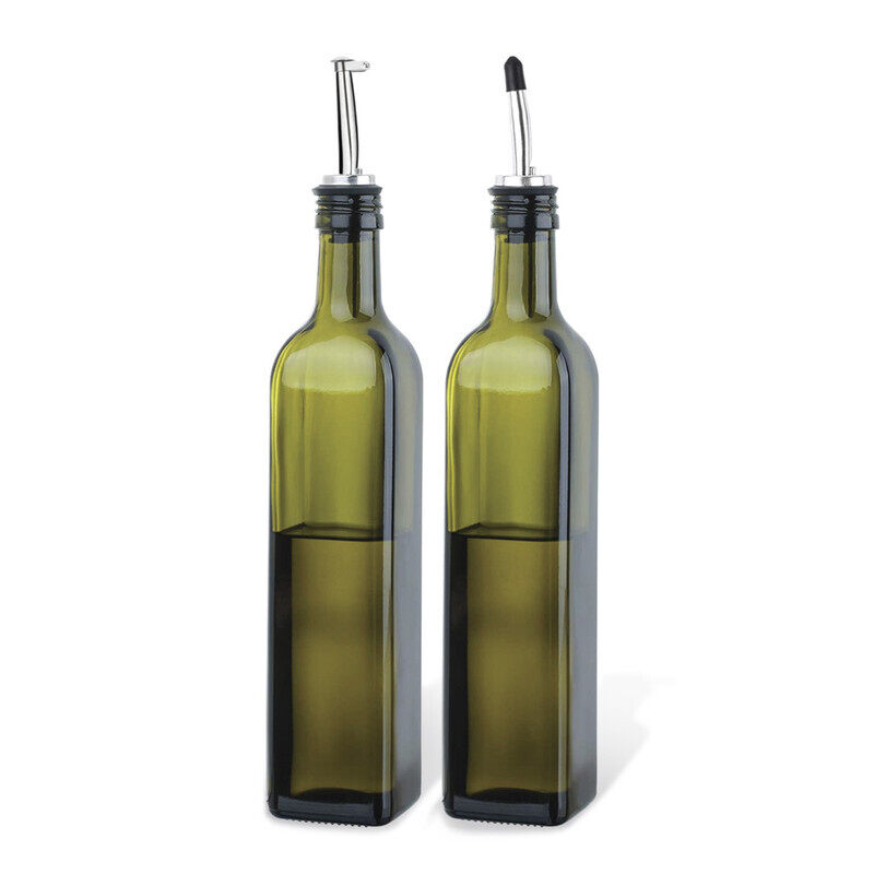 

Fissman Cruet Glass Oil & Vinegar Bottle Set, 2 Pieces, 500ml, Green