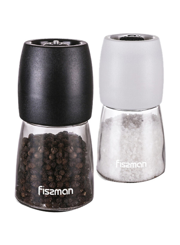 

Fissman 2-Piece 130ml Salt & Pepper Shaker Glass, Multicolour