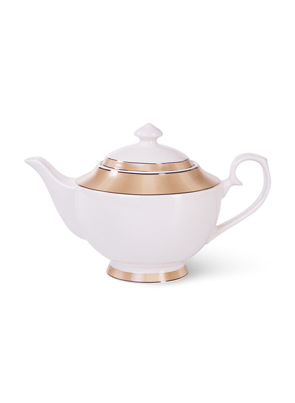 

Fissman 1350ml Versailles Porcelain Tea Pot, 26.5x16x16 cm