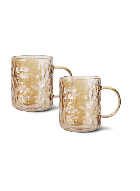 

Fissman 270ml 2-Piece (Heat Resistant Glass) Tea Coffee Cup Set, Beige