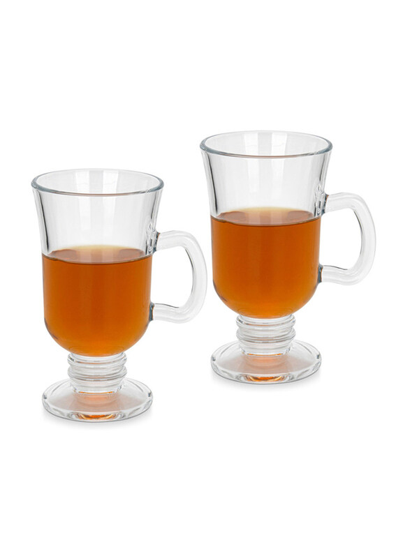 

Fissman 2-Piece 250ml Mugs for Irish Coffee Glass, Clear