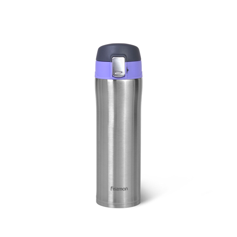 

Fissman 420ml Stainless Steel Double Wall Vacuum Travel Mug, Silver