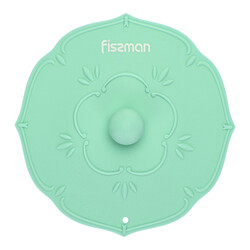 Fissman 11cm Silicone Flower Design Cup Lid, Sea Green