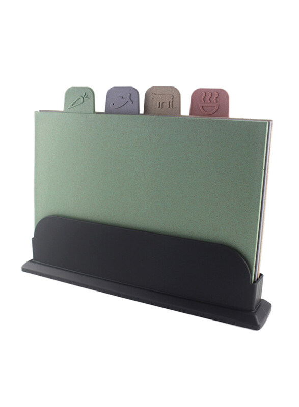 

Fissman 4-Piece Plastic Index Chopping Board Set, 28 x 22 cm, Multicolour