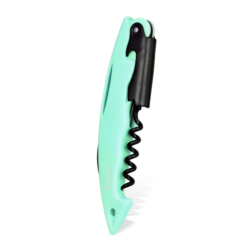 

Fissman Stainless Steel Waiter's Friend Corkscrew, Black/Mint
