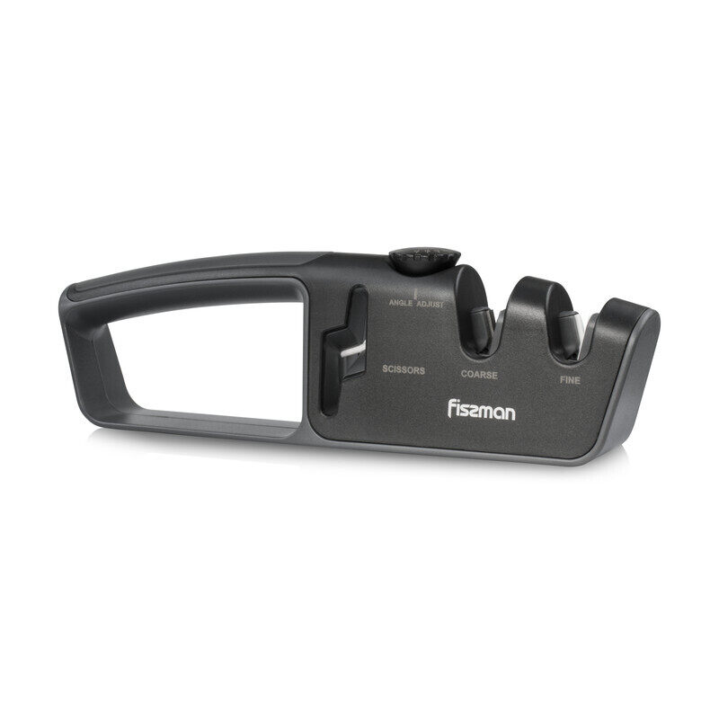 

Fissman Carbide Ceramic 2 Step Knife and Scissor Sharpener, Black