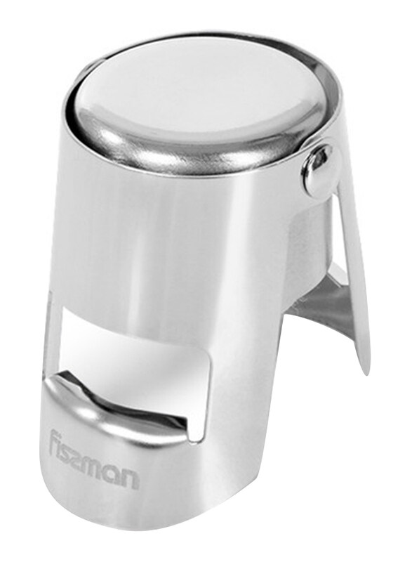 

Fissman Stainless Steel Champagne Stopper, 5.5 x 3.5 cm, Silver/White