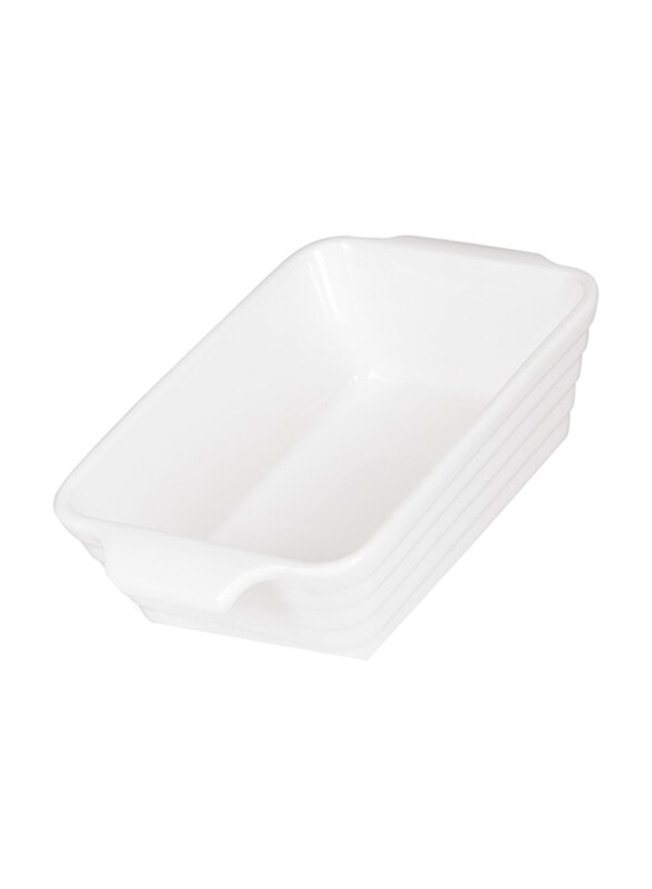 

Fissman 3-Piece 220ml Rectangular Porcelain Baking Dish, 13x9x4.5cm, White