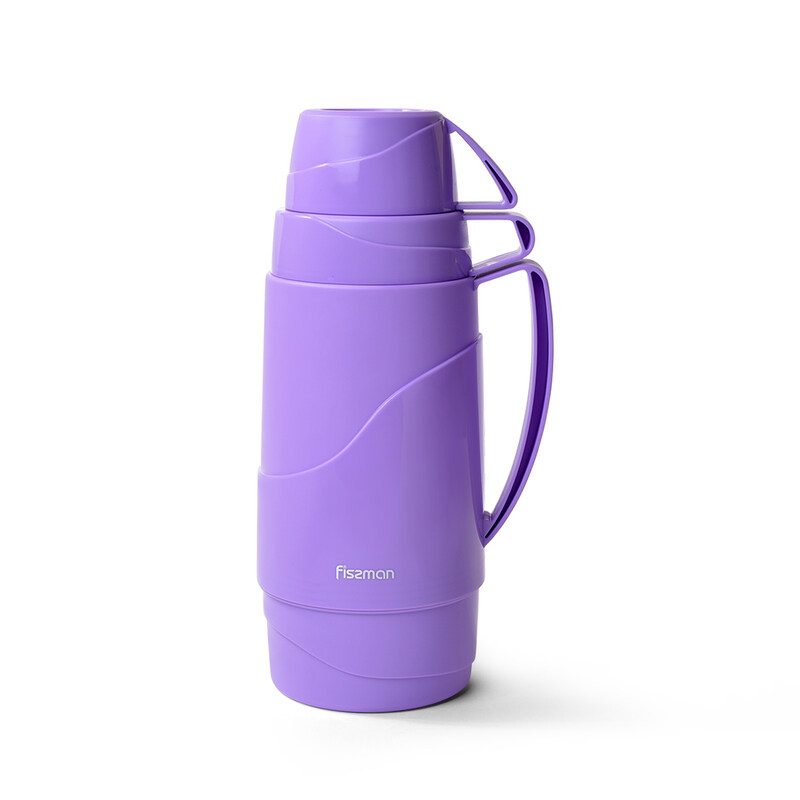 

Fissman 1000ml Vacuum Water Bottle with Glass Liner, Purple