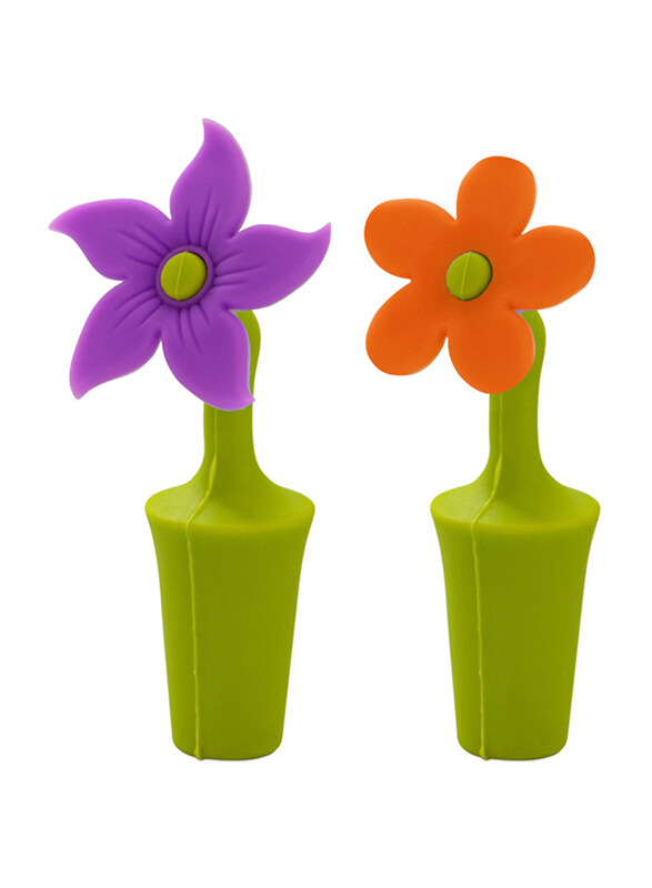 

Fissman 2-Piece Flower Bottle Stopper, Multicolour