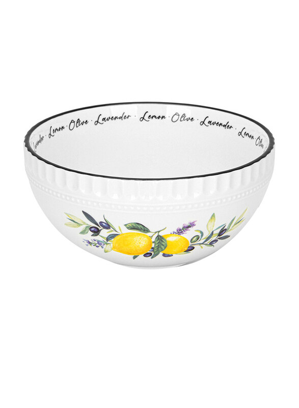 

Fissman 16cm Lemon Provence Series Porcelain Bowl, White