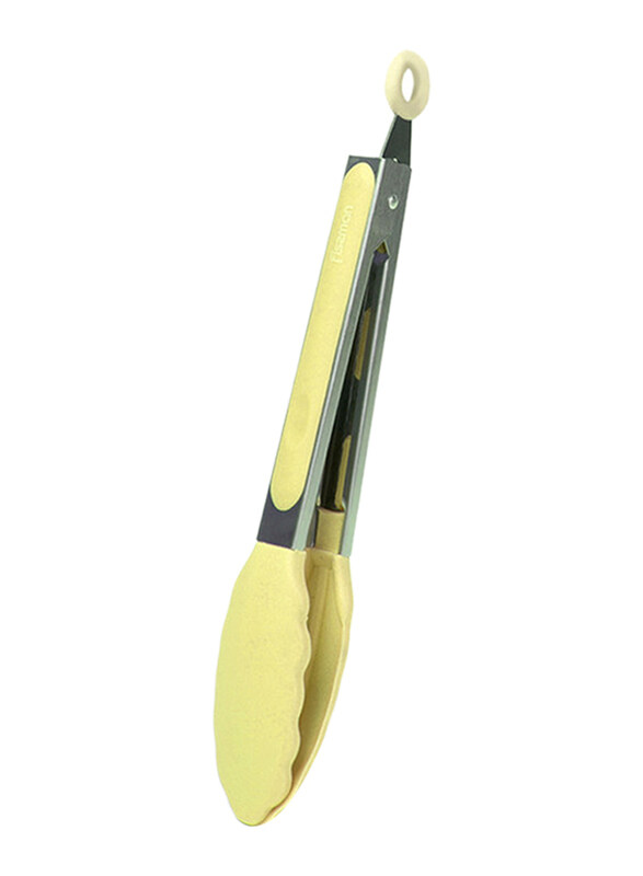 

Fissman Silicone Kitchen Tong with Stainless Steel Handle, Yellow