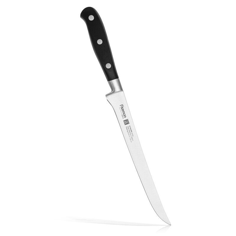 

Fissman 8-Inch Kitakami X50CrMoV15 Stainless Steel Filleting Knife, Silver/Black