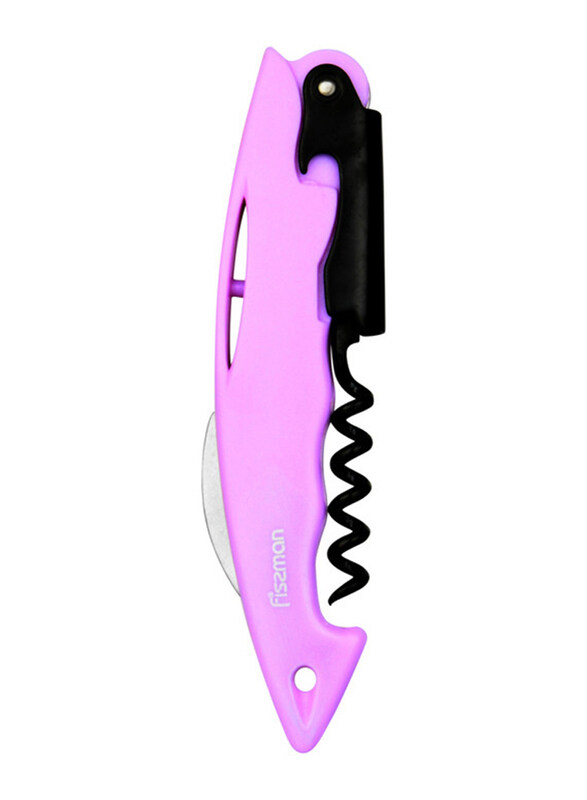 

Fissman 14cm Stainless Steel Waiter's Friend Corkscrew, Purple/Black