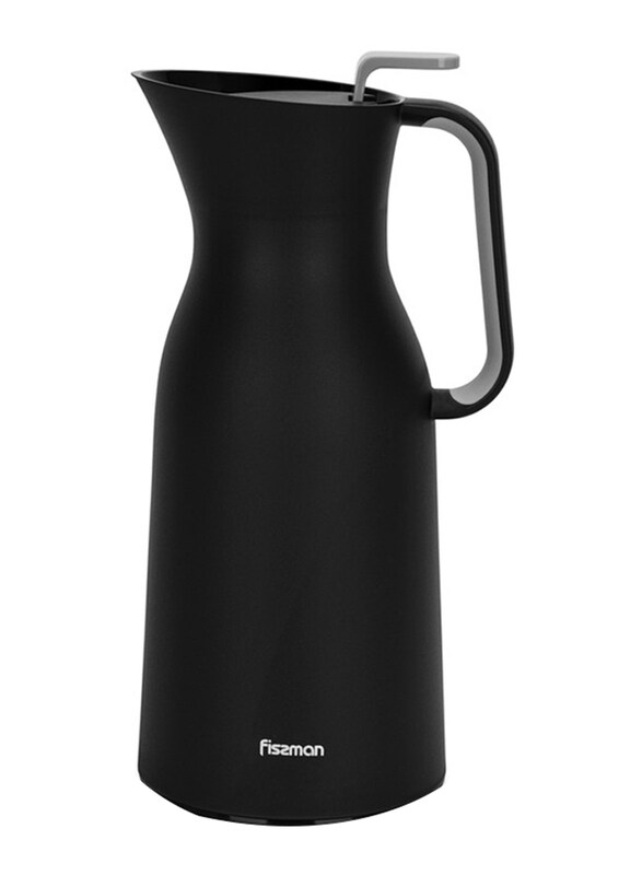 

Fissman 1000ml Vacuum Insulated Flask With Pink Glass Liner, Black