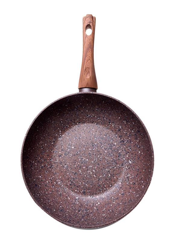 

Fissman 24 cm Non-Stick Round Wok, Magic Brown, 44x7x24 cm, Brown