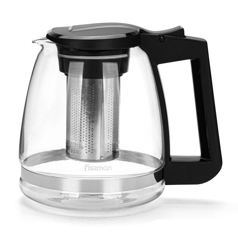 

Fissman 1.6L Glass Tea Pot with Filter, 18.5x13x16.5cm, Clear