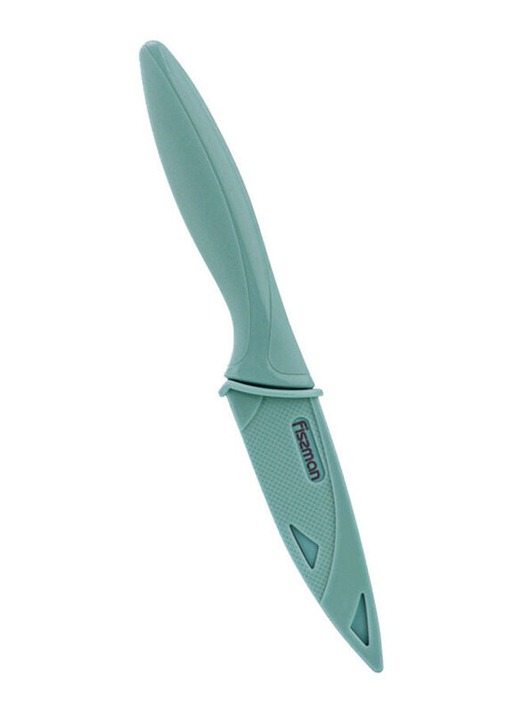 

Fissman 10cm Stainless Steel Paring Knife with Sheath, Green