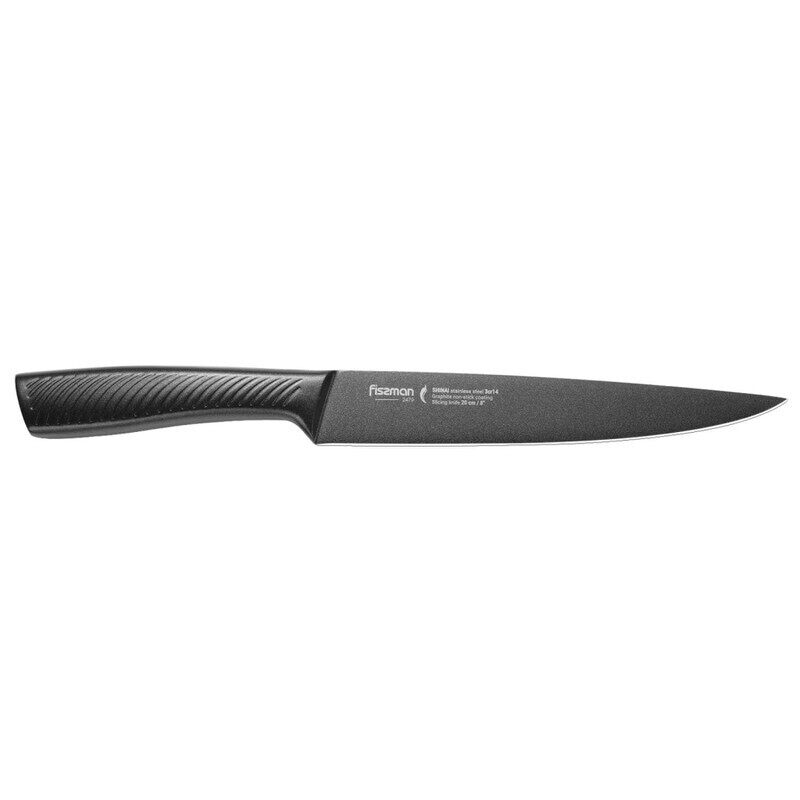 

Fissman 8-inch Shinai Granite Slicing Knife with Non-Stick Coating 3CR14 Blade, Black