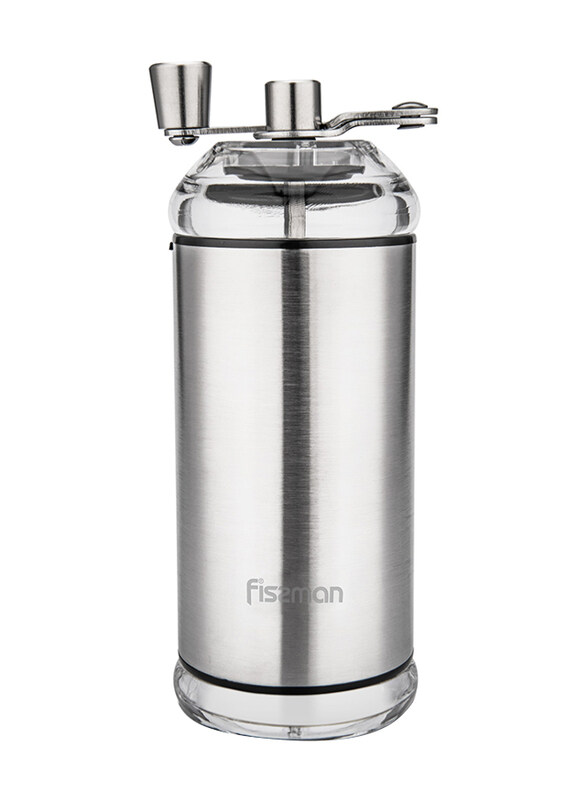 

Fissman 16cm ABS with Stainless Steel Shell Ceramic Manual Coffee Grinder, Silver