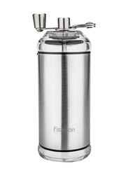 Fissman 16cm ABS with Stainless Steel Shell Ceramic Manual Coffee Grinder, Silver