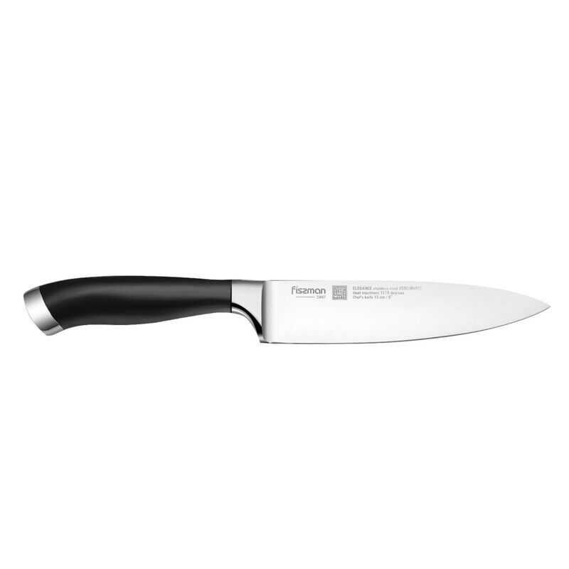 

Fissman 15cm Elegance Chef's Knife, Black/Silver