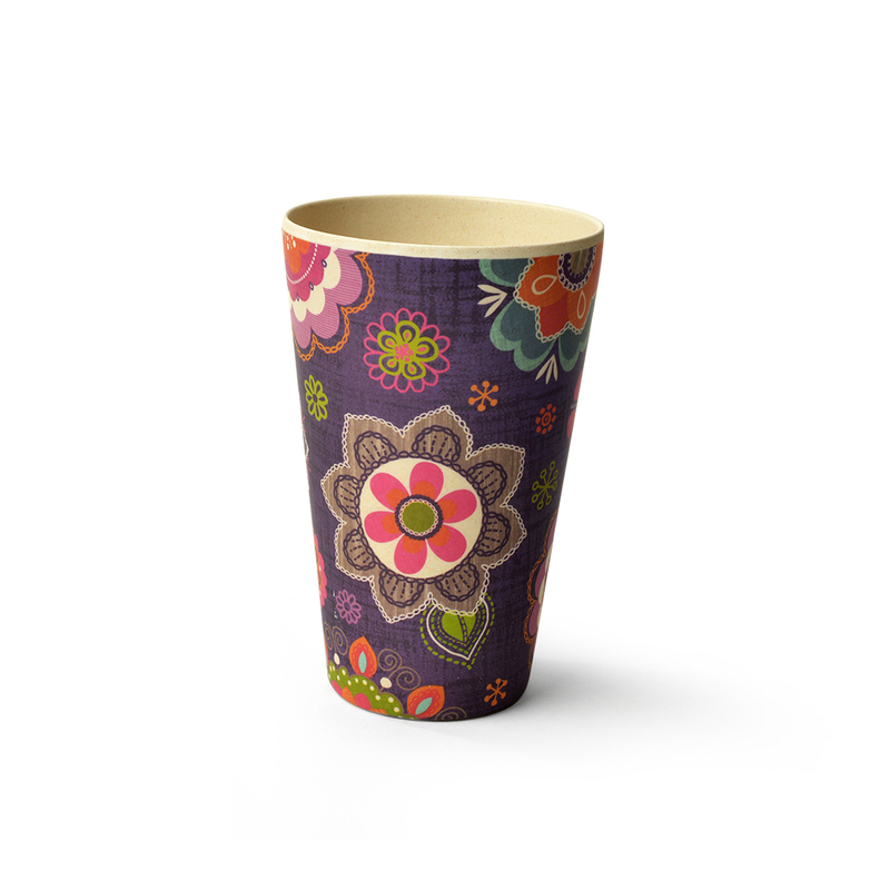 Fissman 400ml Purpur Bamboo Tumbler, Multicolour