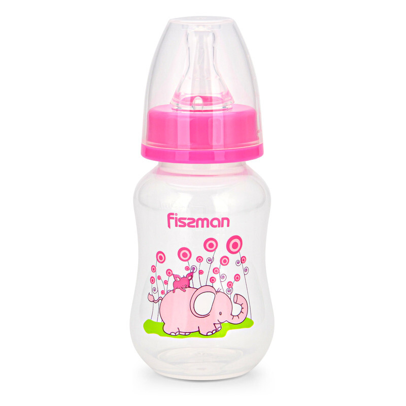 Fissman Feeding Food Grade Plastic Bottle, 125ml, Pink