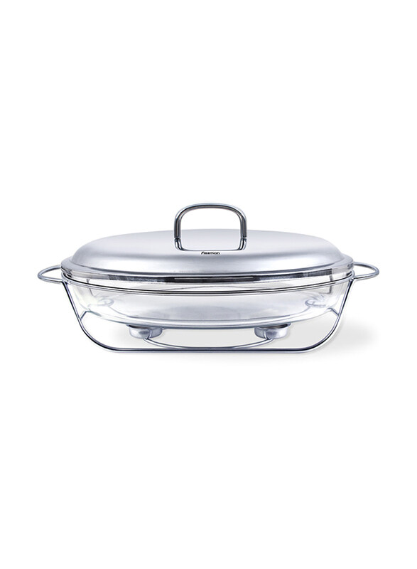 

Fissman 3 Ltr Oval Chafing Dish, 42x19x25 cm, Silver