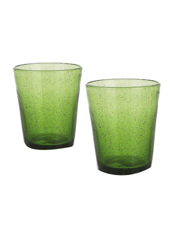 

Fissman 330ml 2-Piece Tumbler Glass Set (Solid Glass), Green