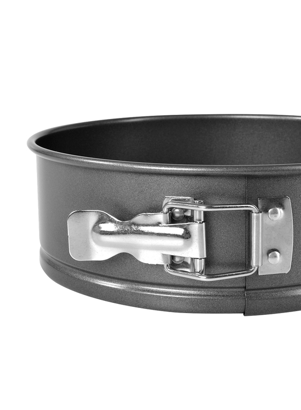 Fissman 26cm Non-Stick Coating Carbon Steel Round Springform Cake Pan, 5643, Grey