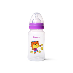 Fissman Baby Feeding Bottle with Wide Neck, 300ml, Purple