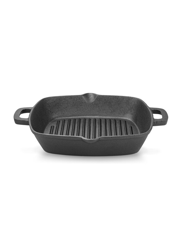 

Fissman 26cm Non-Stick Square Grill Pan, 4097, 32x5x26 cm, Black