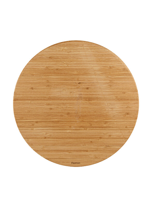 

Fissman 43cm Round Bamboo Cutting Board, Brown