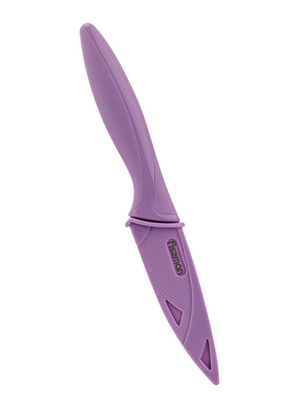 

Fissman 20.5 x 2.5cm Stainless Steel Paring Knife with Sheath, Purple