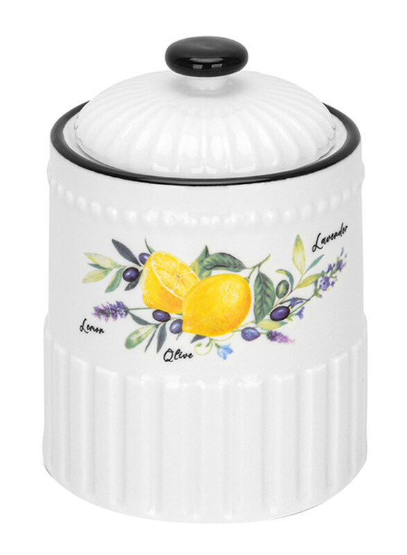 

Fissman 270ml Sugar Bowl Lemon Provence Series Porcelain, White