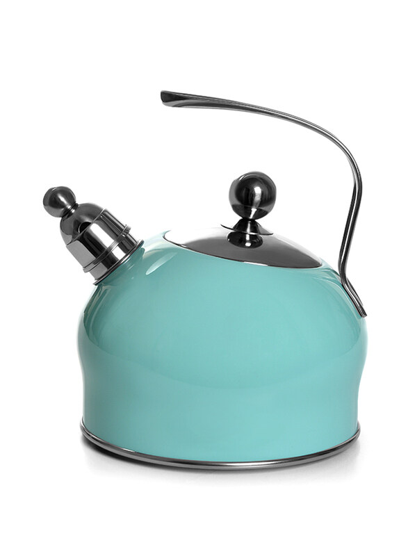 

Fissman 2.5L Stainless Steel Paloma Whistling Kettle, Aquamarine