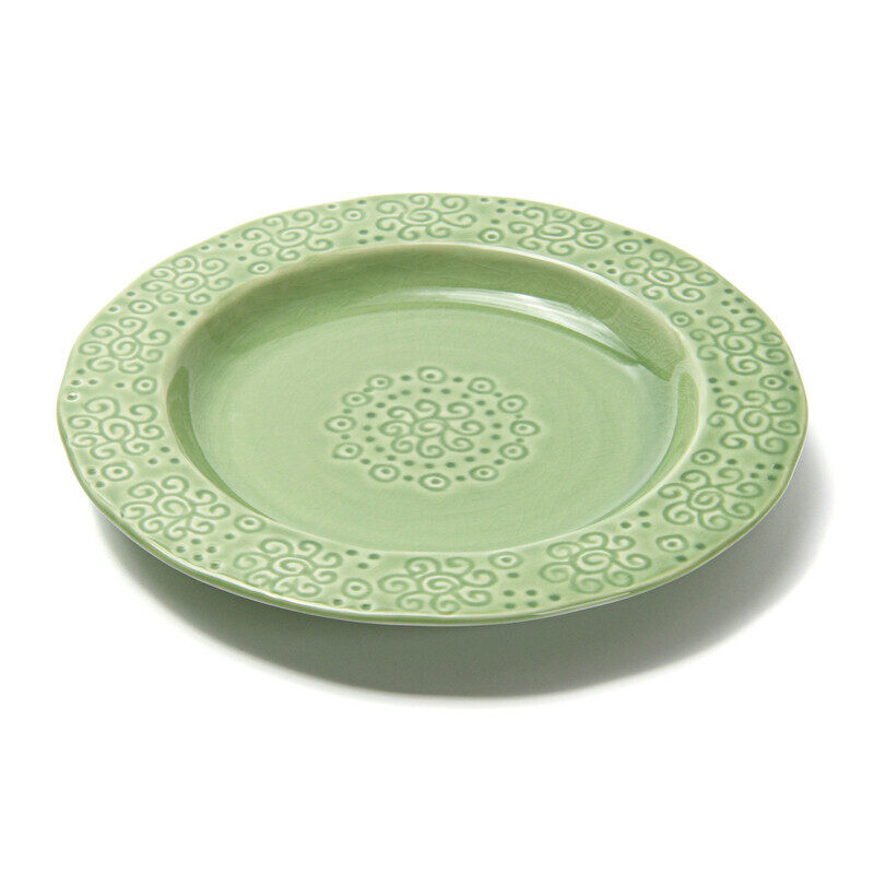 

Fissman 23cm Crackle Ceramic Plate, Green