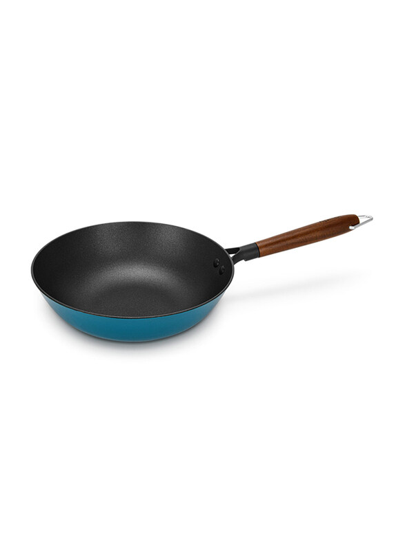 

Fissman 4 Ltr Non-Stick Round Wok, Seagreen, 54x8x28 cm, Green