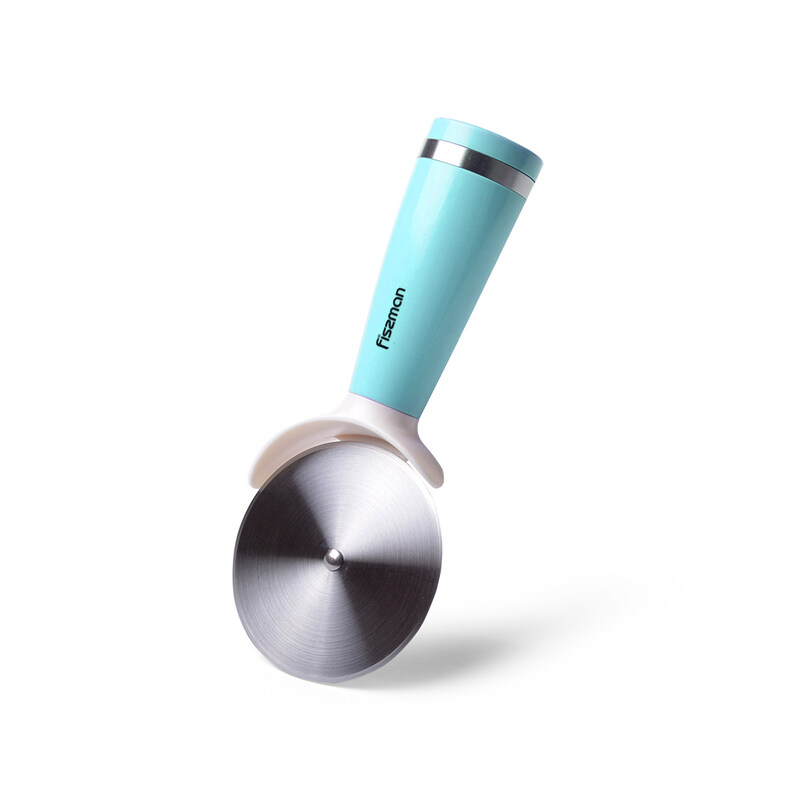 

Fissman Stainless Steel Pizza Cutter, Blue/White/Silver